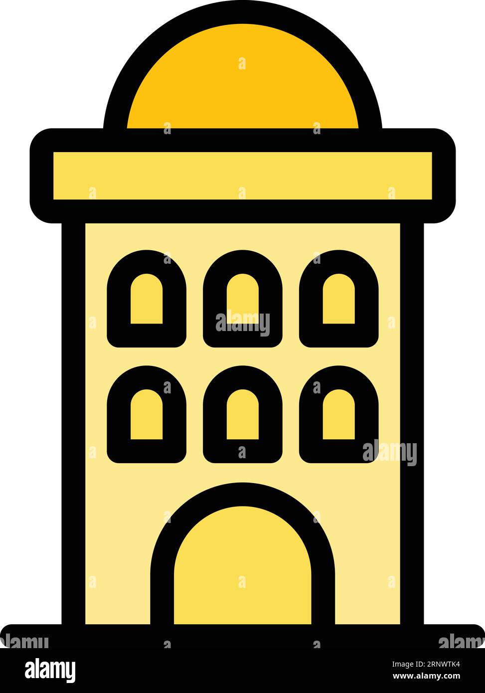 City building icon outline vector. Poland city. Dark road color flat Stock Vector