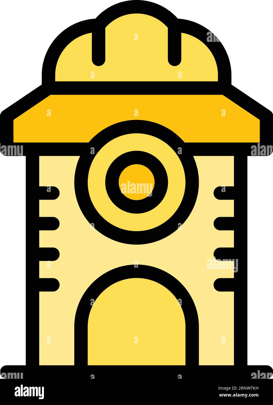 Landmark building icon outline vector. Skyline city. Dark famous color