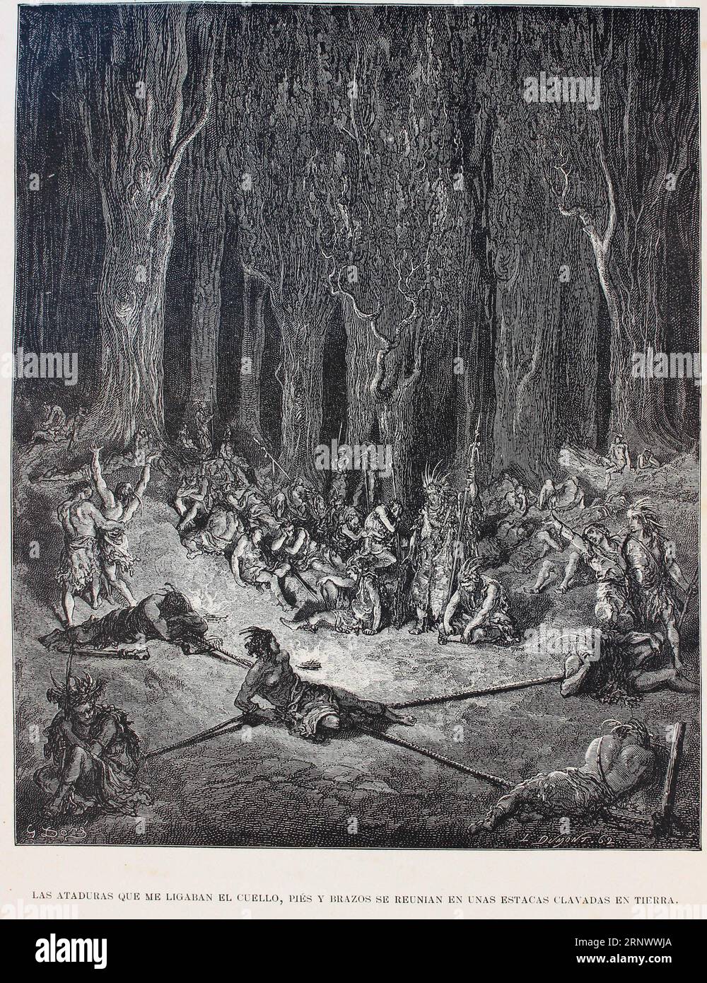 Atala y los Natchez, 1880 Stock Photo