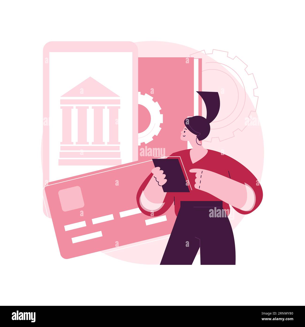 CardonFile abstract concept vector illustration. Storing cardholder