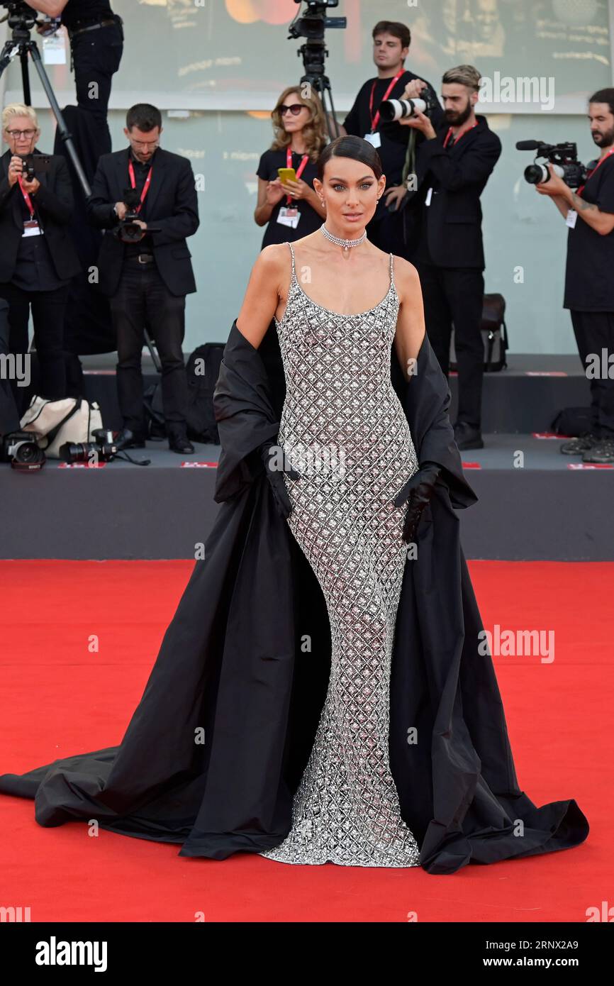 Venice Lido, Italy. 02nd Sep, 2023. Paola Turani attends the red carpet of movie Maestro at 80 Venice Film Festival at Palazzo del Cinema. (Photo by Mario Cartelli/SOPA Images/Sipa USA) Credit: Sipa USA/Alamy Live News Stock Photo
