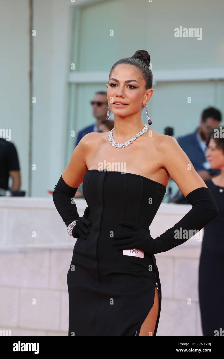 Venice, Italy, 2nd September, 2023. Demet Özdemir arriving on the red carpet for the Kineo Prize Award at the 80th Venice International Film Festival in Venice, Italy. Credit: Doreen Kennedy/Alamy Live News. Stock Photo