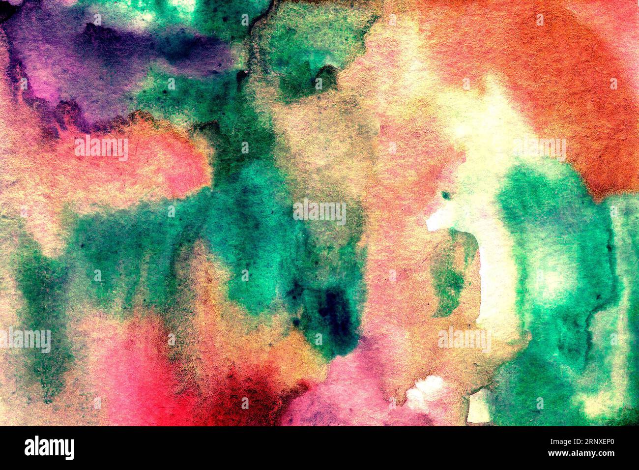 Red and green watercolor background Stock Photo Alamy