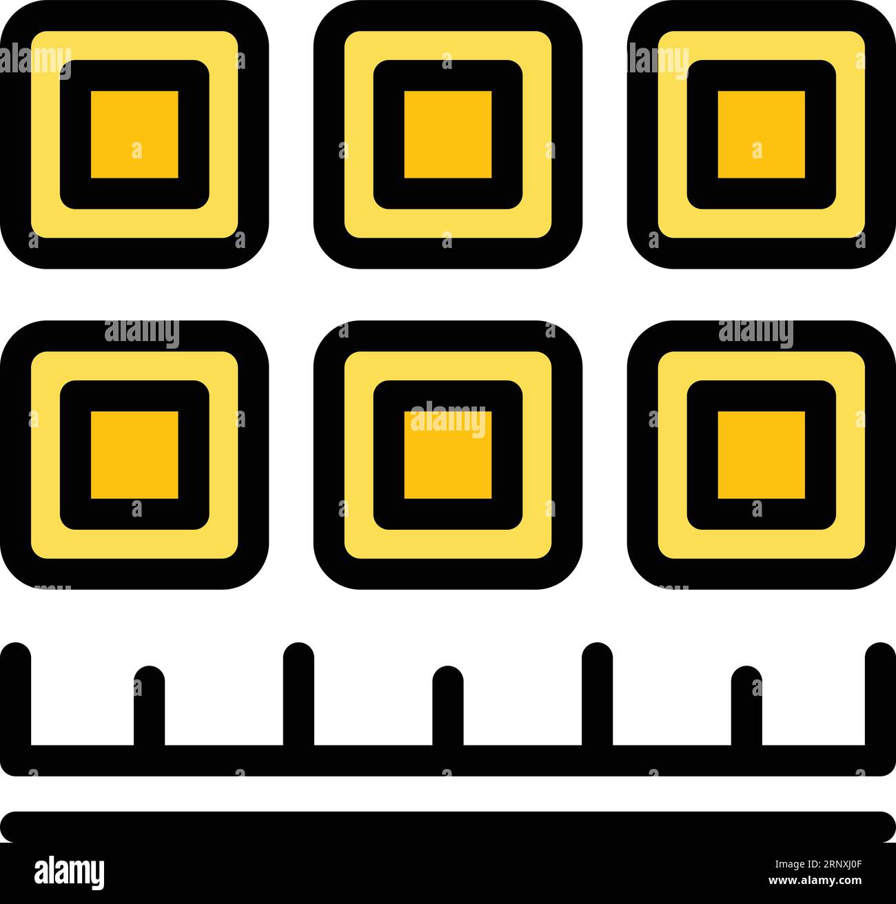 Cube tile icon outline vector. Ceramic house. Cement surface color flat