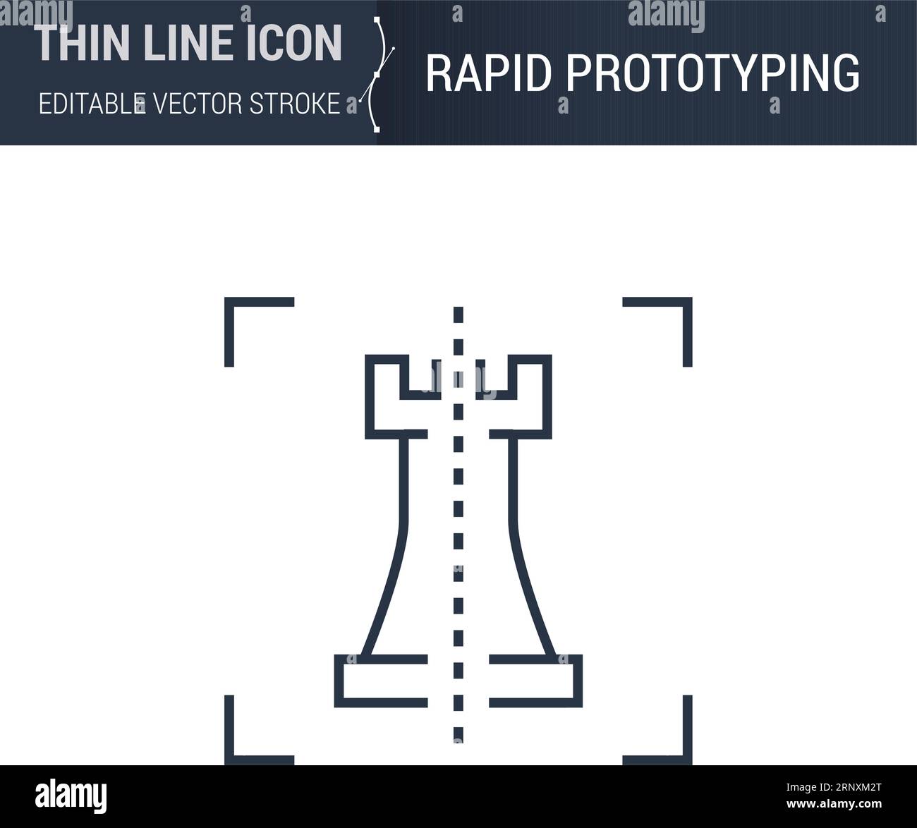 Symbol Of Rapid Prototyping Thin Line Icon Of 3d Printing And Modeling Set Stroke Pictogram 6996