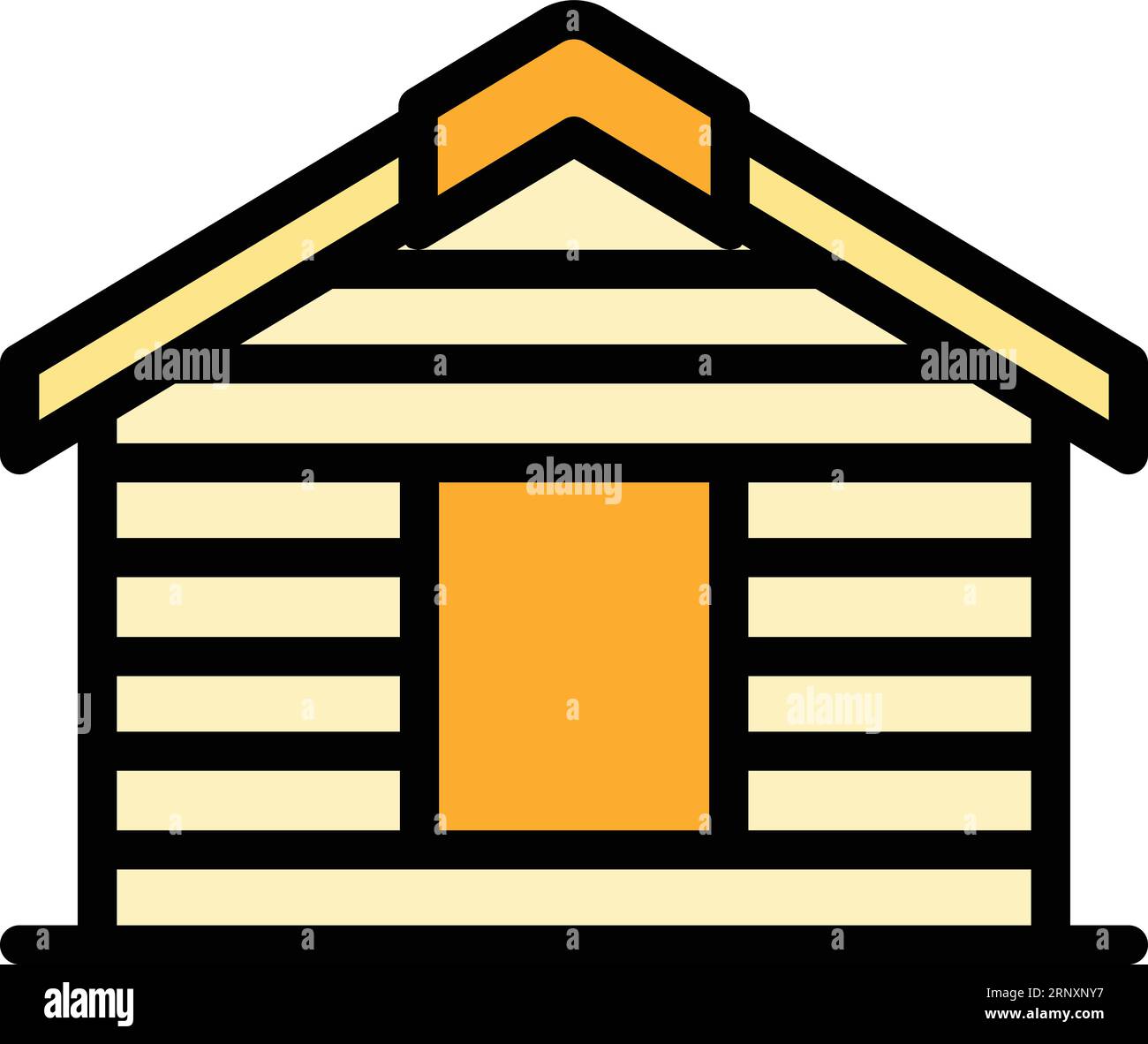 Wood house icon outline vector. Roof construction. Worker sheet color