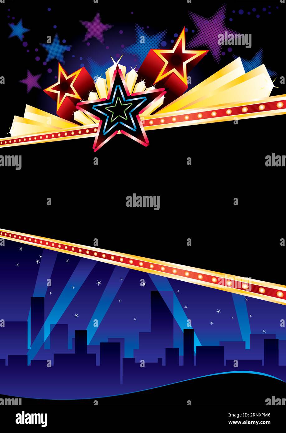 Poster design for entertainment event in city Stock Vector Image & Art