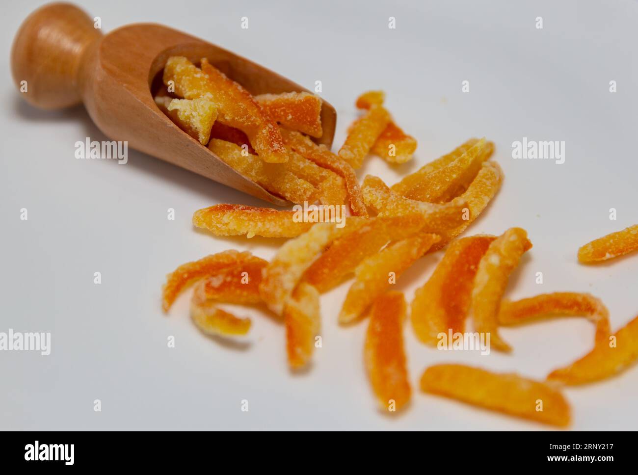 Delicious candied orange peels with sugar Stock Photo Alamy
