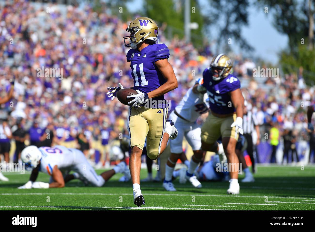 Boise State kicker Kyle Brotzman #35 and TCU wide receiver Jeremy