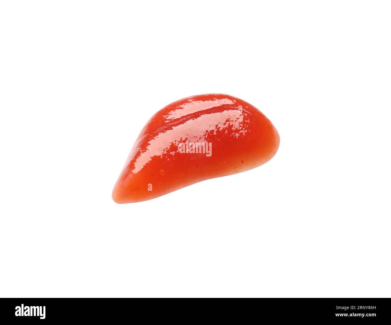 Smear of tasty ketchup isolated on white Stock Photo