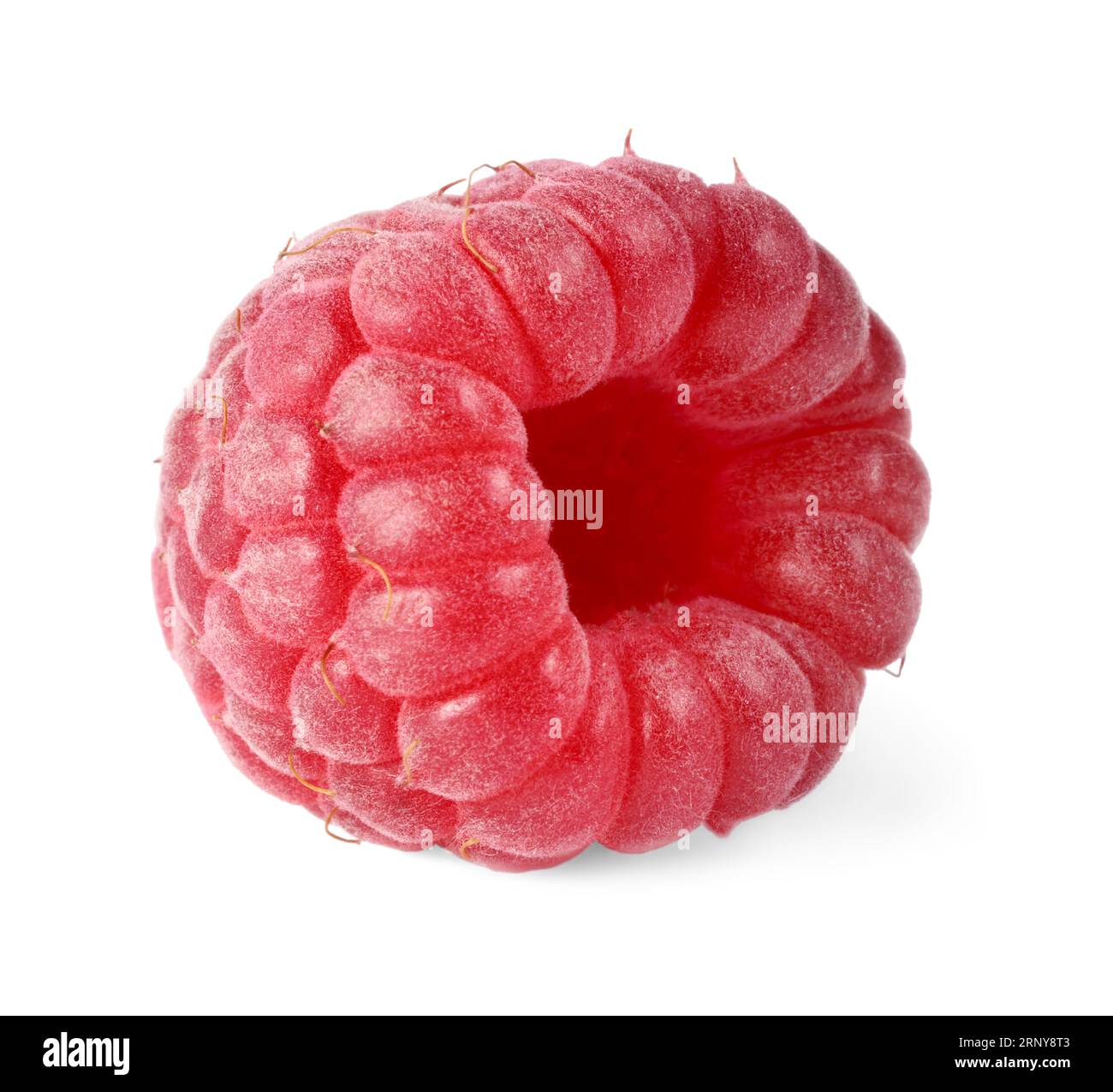 One tasty ripe raspberry isolated on white Stock Photo - Alamy