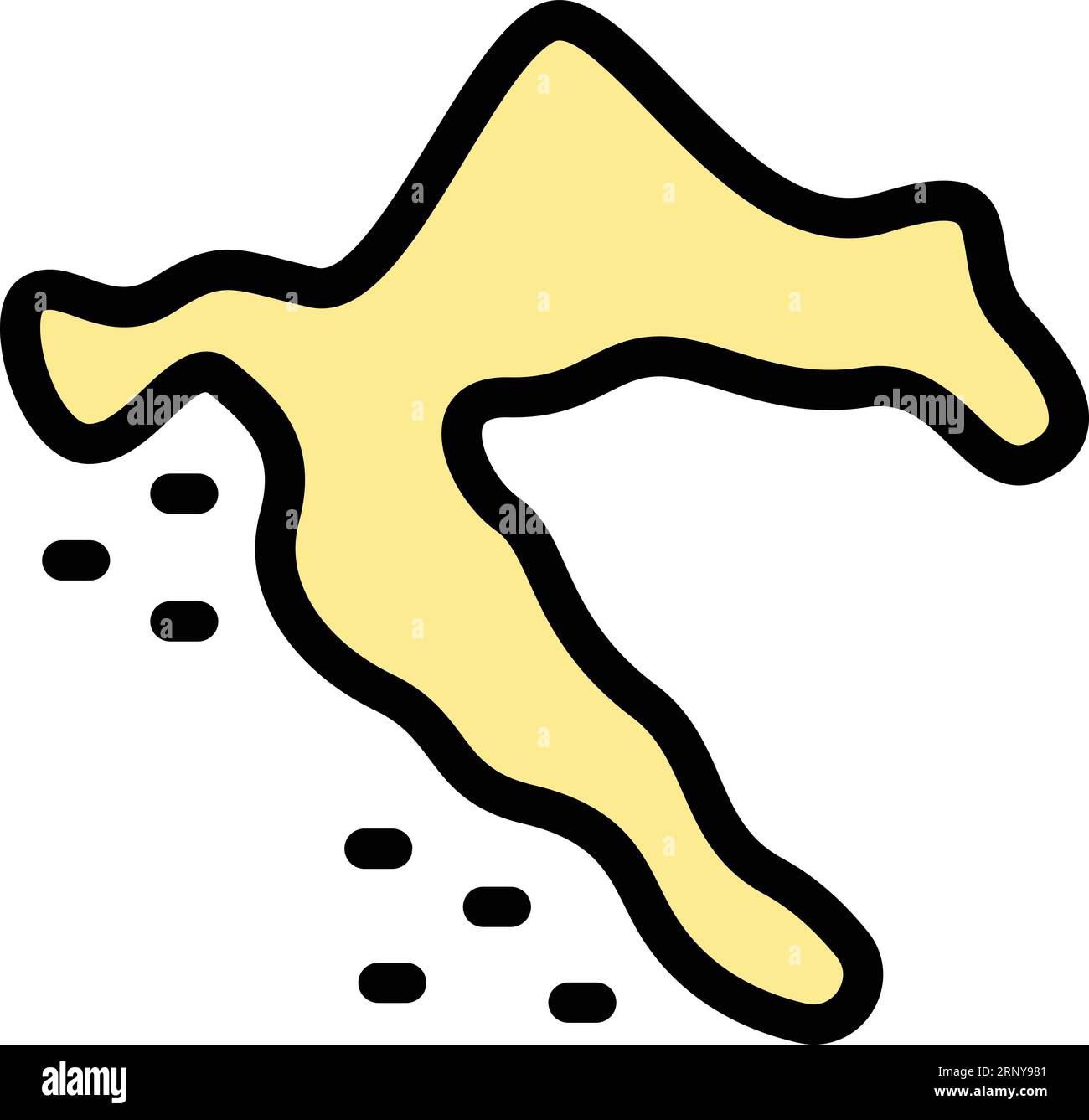 Croatia map icon outline vector. Sea landmark. City town color flat