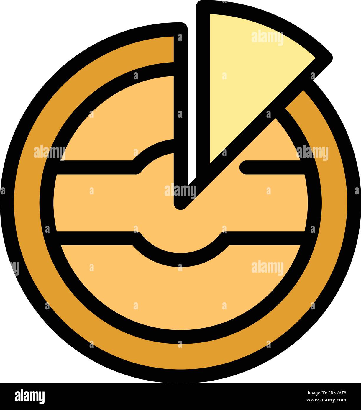 Croatia pie chart icon outline vector. Sea landmark. Skyline town color