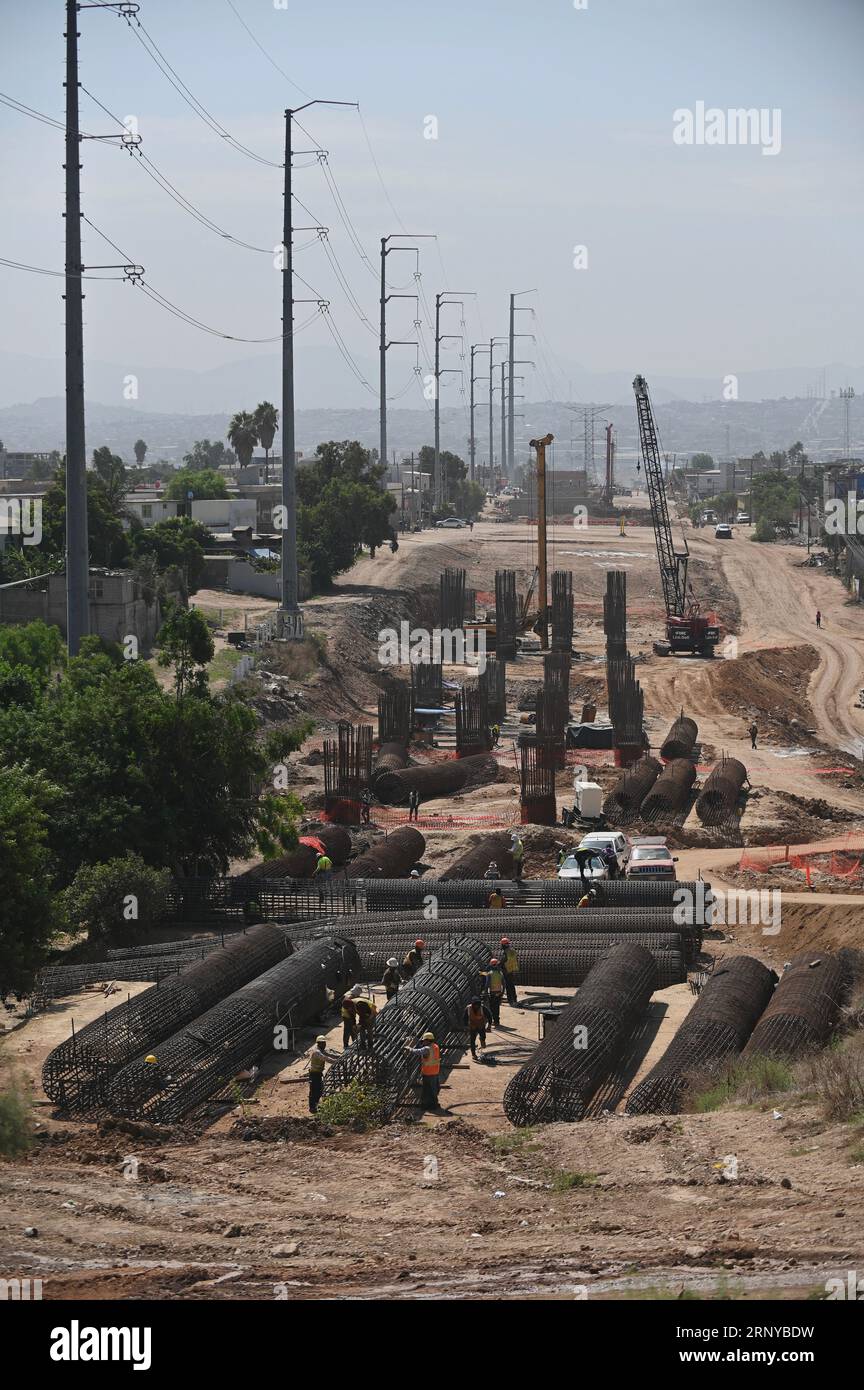 Tijuana, Baja California, Mexico. 1st Sep, 2023. The construction of