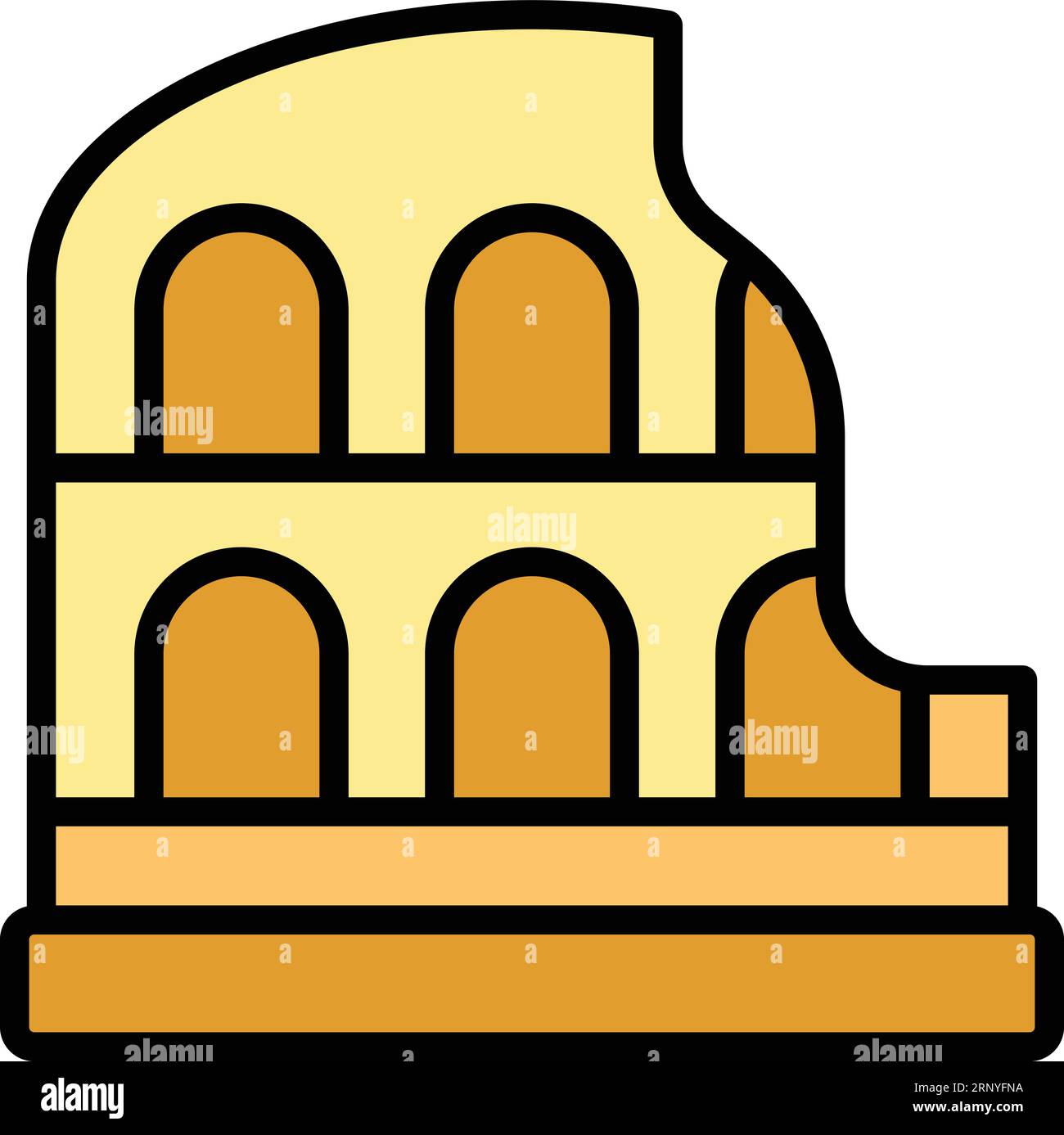 Amphitheater architecture icon outline vector. Ancient work. Hall