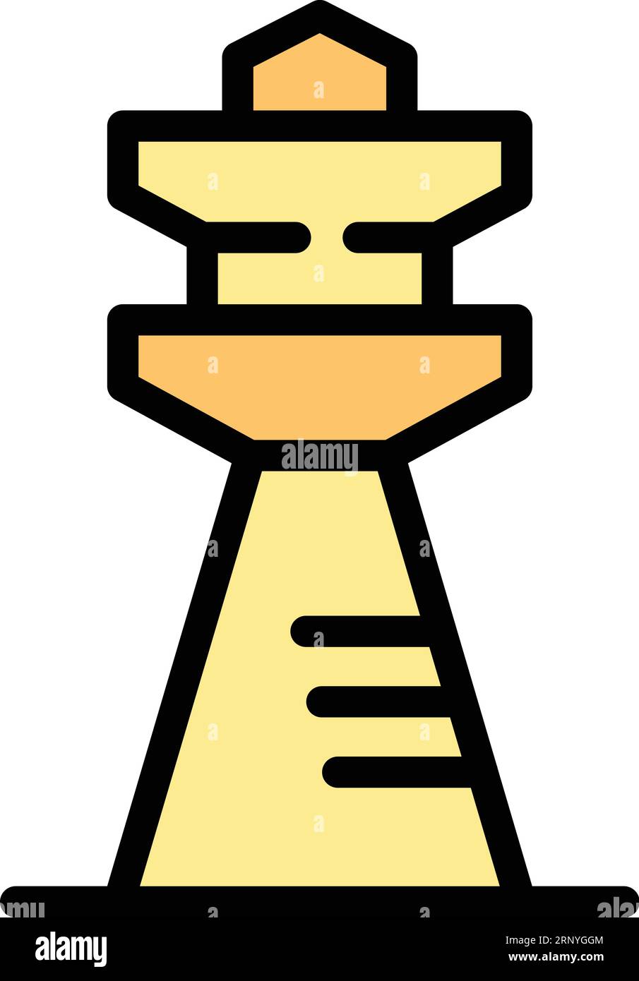 City tower icon outline vector. German building. Festival beer color