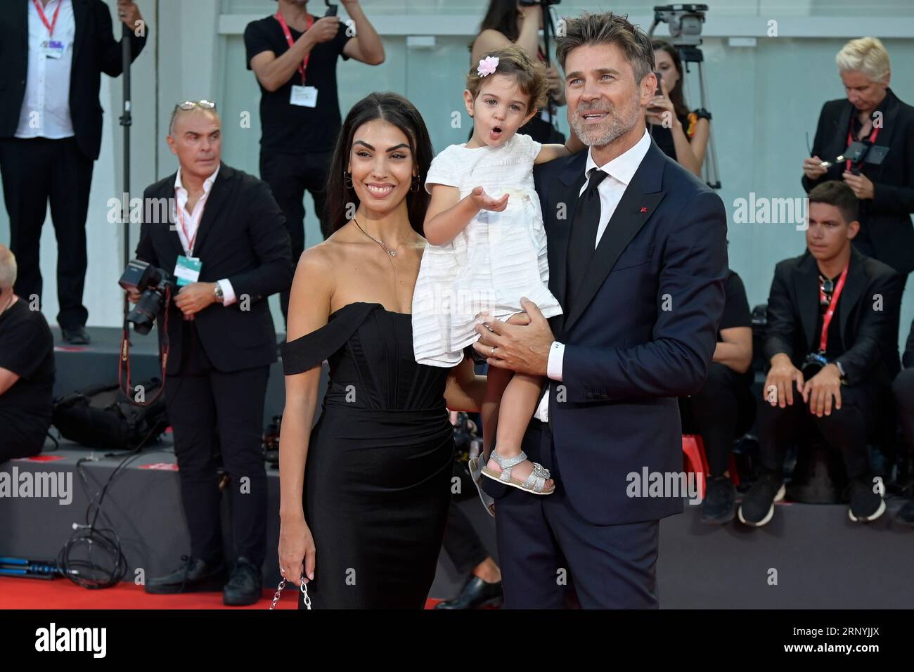 Venice Lido, Italy. 02nd Sep, 2023. Veronica Papa (l), Agnese Fulco (c