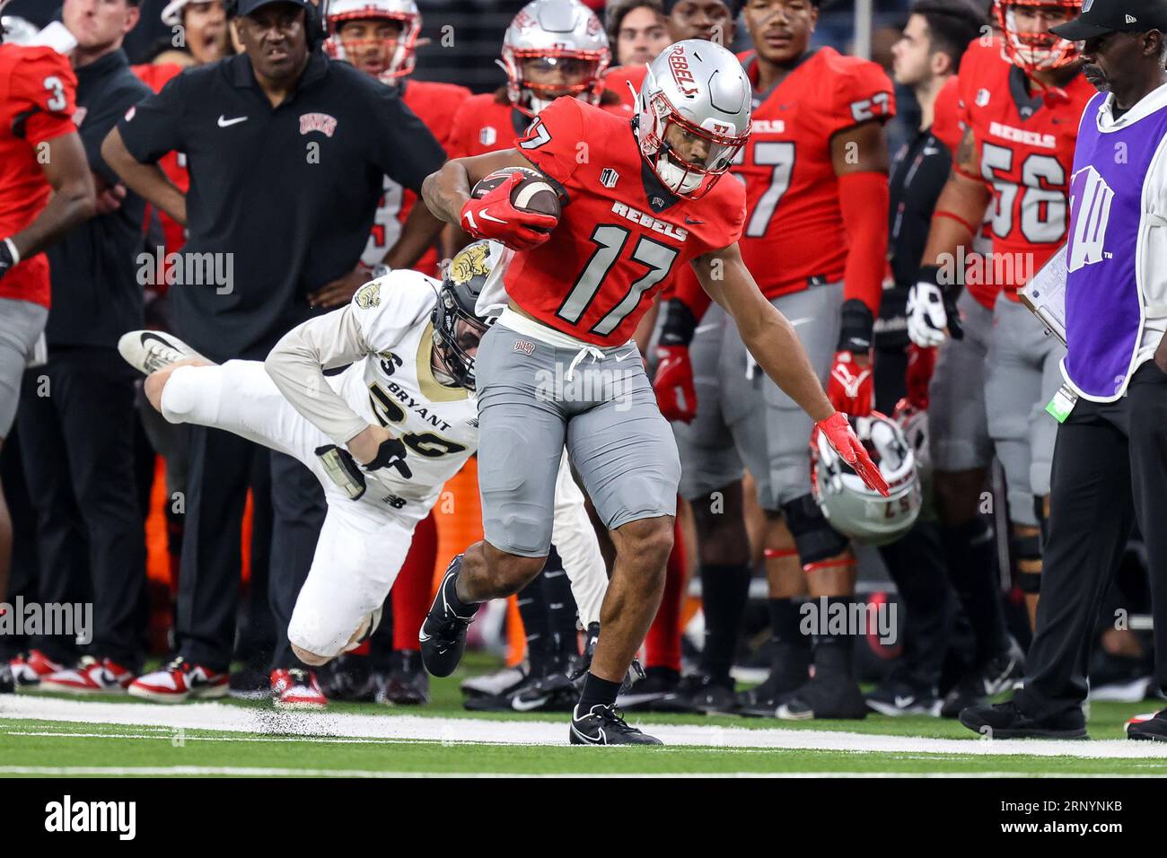 Las Vegas, NV, USA. 02nd Sep, 2023. UNLV Rebels wide receiver Dominic ...