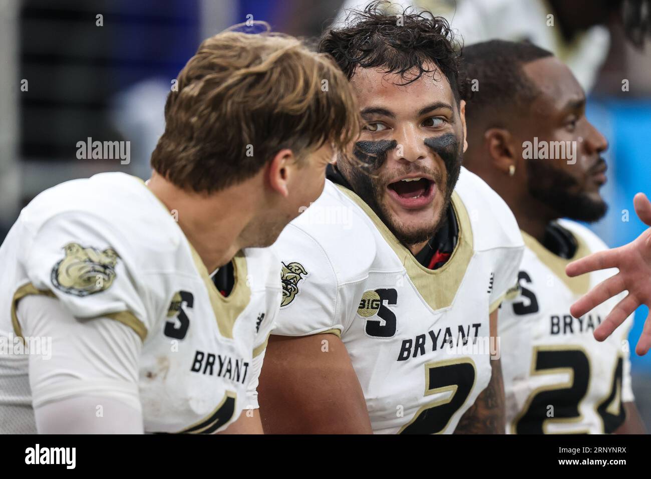 Las Vegas, NV, USA. 02nd Sep, 2023. Bryant University Bulldogs running