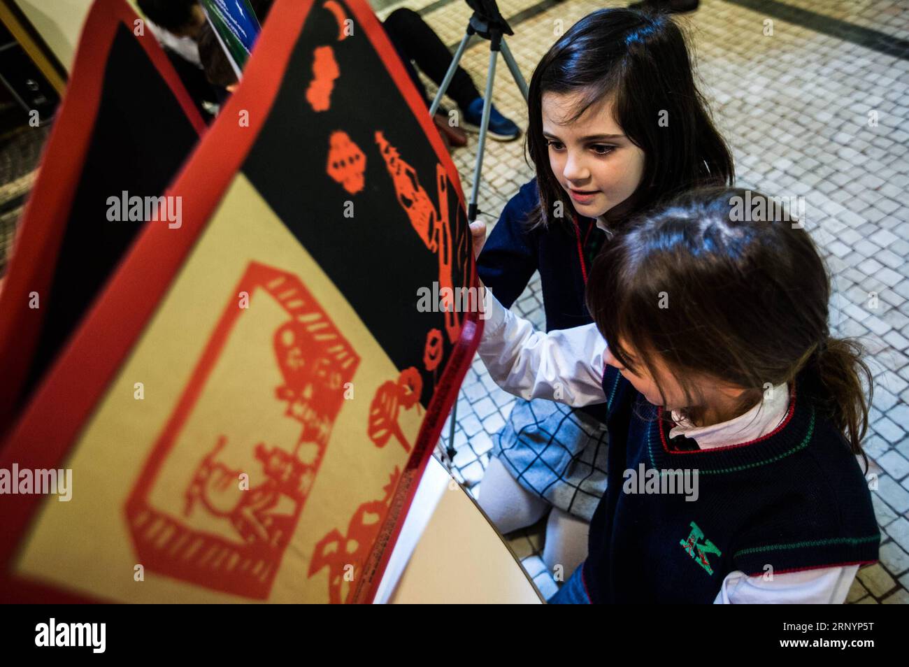 (180329) BOLOGNA, March 29, 2018 Students from Italian