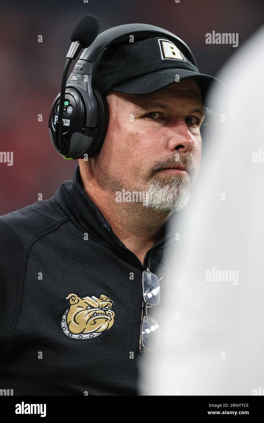 September 02, 2023: Bryant University Bulldogs head coach Chris Merritt ...