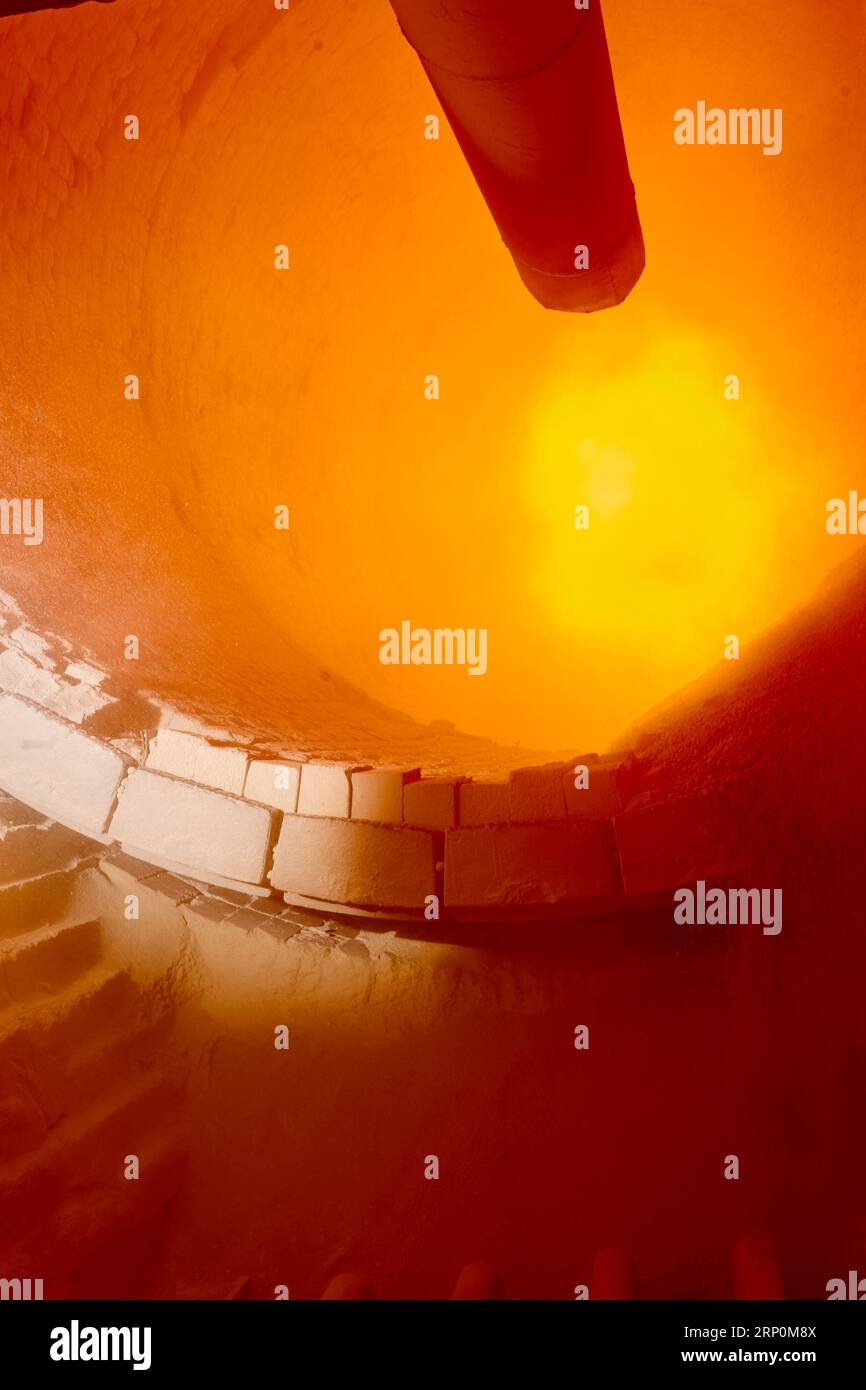 Rotary lime kiln with combustion chamber at silica factory Stock Photo Alamy
