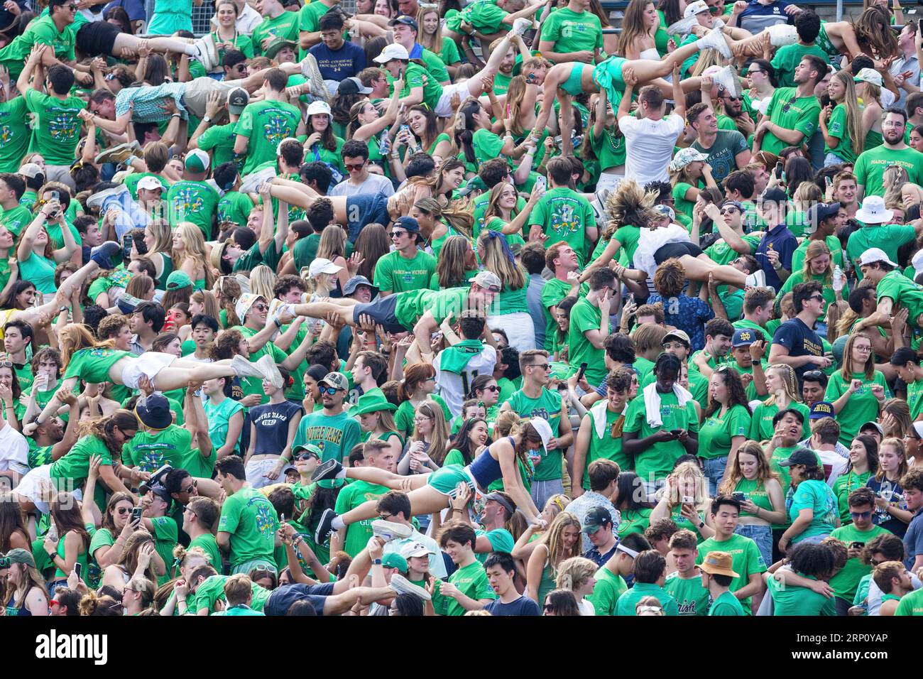 South Bend, Indiana, USA. 02nd Sep, 2023. during NCAA football game action between the Tennessee State Tigers and the Notre Dame Fighting Irish at Notre Dame Stadium in South Bend, Indiana. Notre Dame defeated Tennessee State 56-3. John Mersits/CSM (Credit Image: © John Mersits/Cal Sport Media). Credit: csm/Alamy Live News Stock Photo