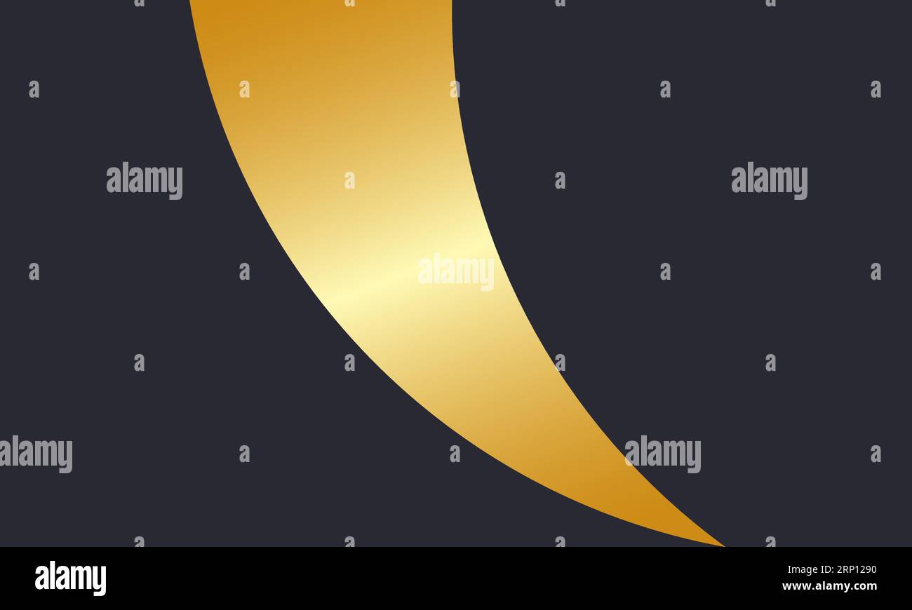 gold line abstract background design on black background Stock Vector