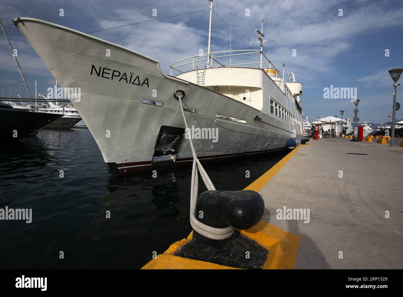 (180606) -- ATHENS, June 6, 2018 -- Neraida Floating Museum berths in Piraeus port, Greece, on June 5, 2018. Neraida , the only seaworthy floating museum in Greece, is berthed in Pireaus to participate in the Sea Days events. )(jmmn) GREECE-PIRAEUS-FLOATING MUSEUM-SEA DAYS MariosxLolos PUBLICATIONxNOTxINxCHN Stock Photo