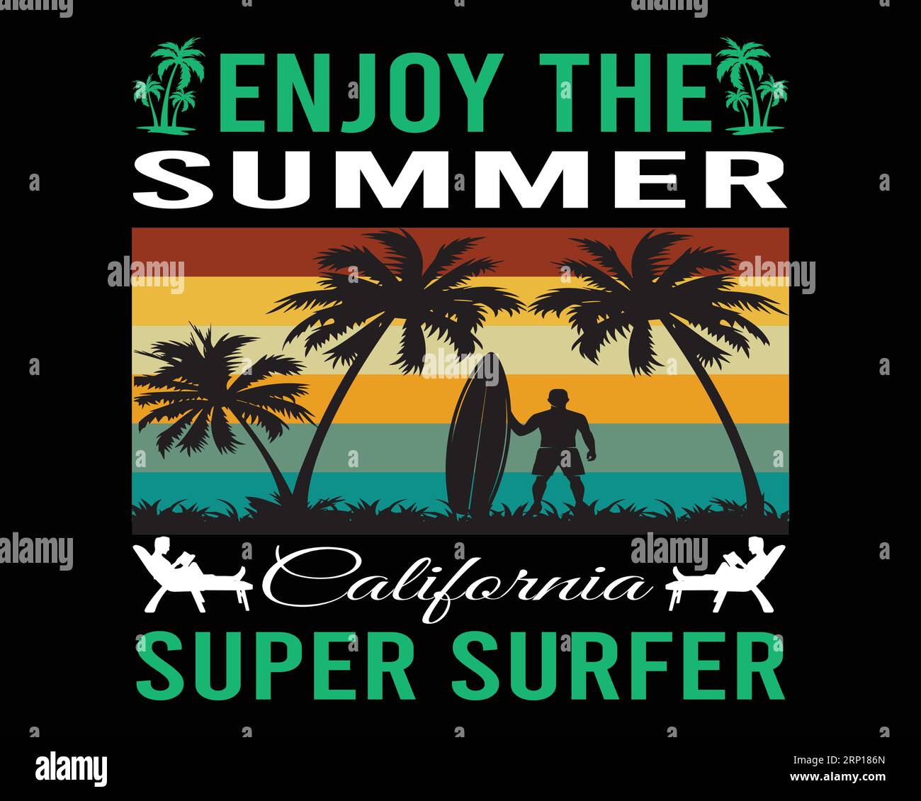 California Beach Paradise Graphics Design, Typography Slogan Summer T