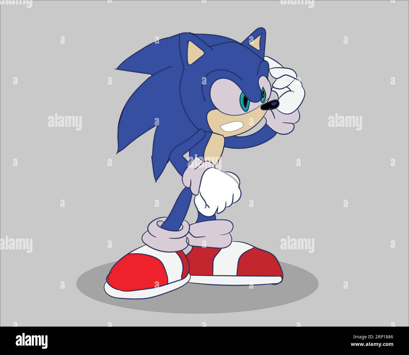 Sonic Classic vector drawing