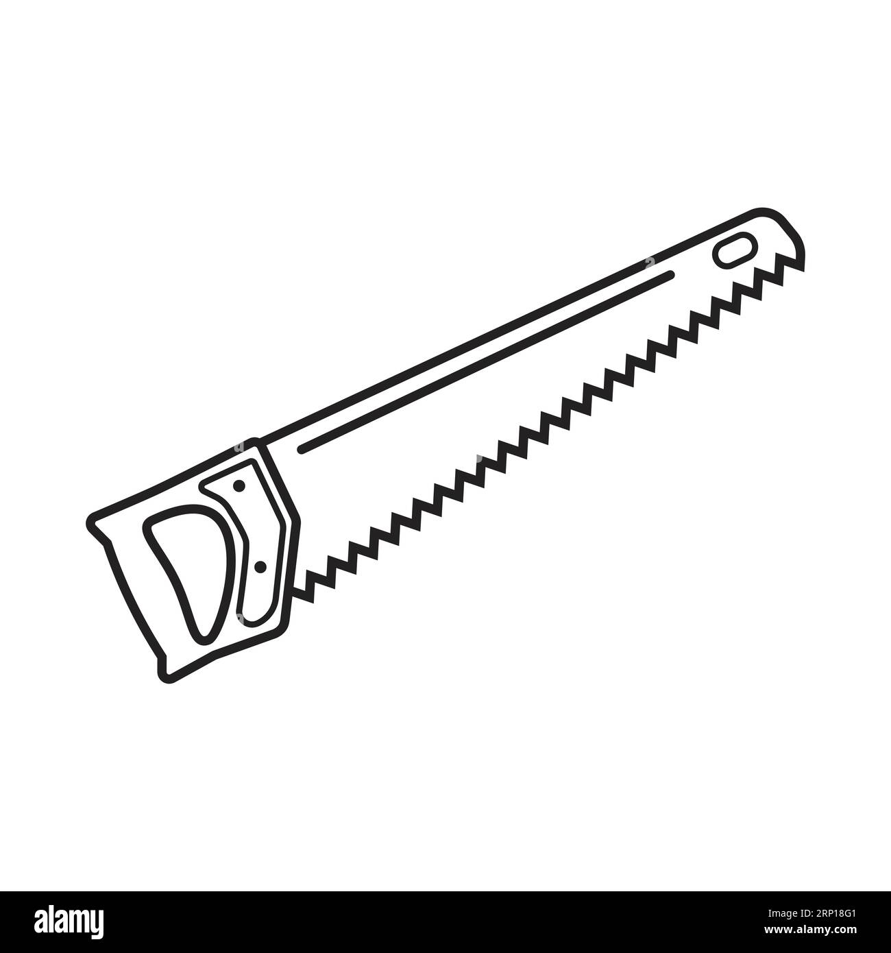 Hand saw vector icon in flat style. Element illustration from building