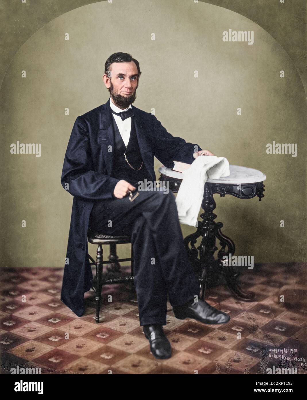 Abraham Lincoln. 1863. Gelatin silver print. Stock Photo