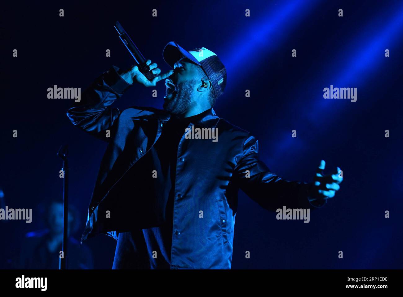 (180630) -- RABAT, June 30, 2018 -- Canadian singer The Weeknd performs during the 2018 Morocco s Mawazine Festival in Rabat, Morocco, on June 29, 2018. ) (lrz) MOROCCO-RABAT-MAWAZINE-MUSIC-FESTIVAL Aissa PUBLICATIONxNOTxINxCHN Stock Photo