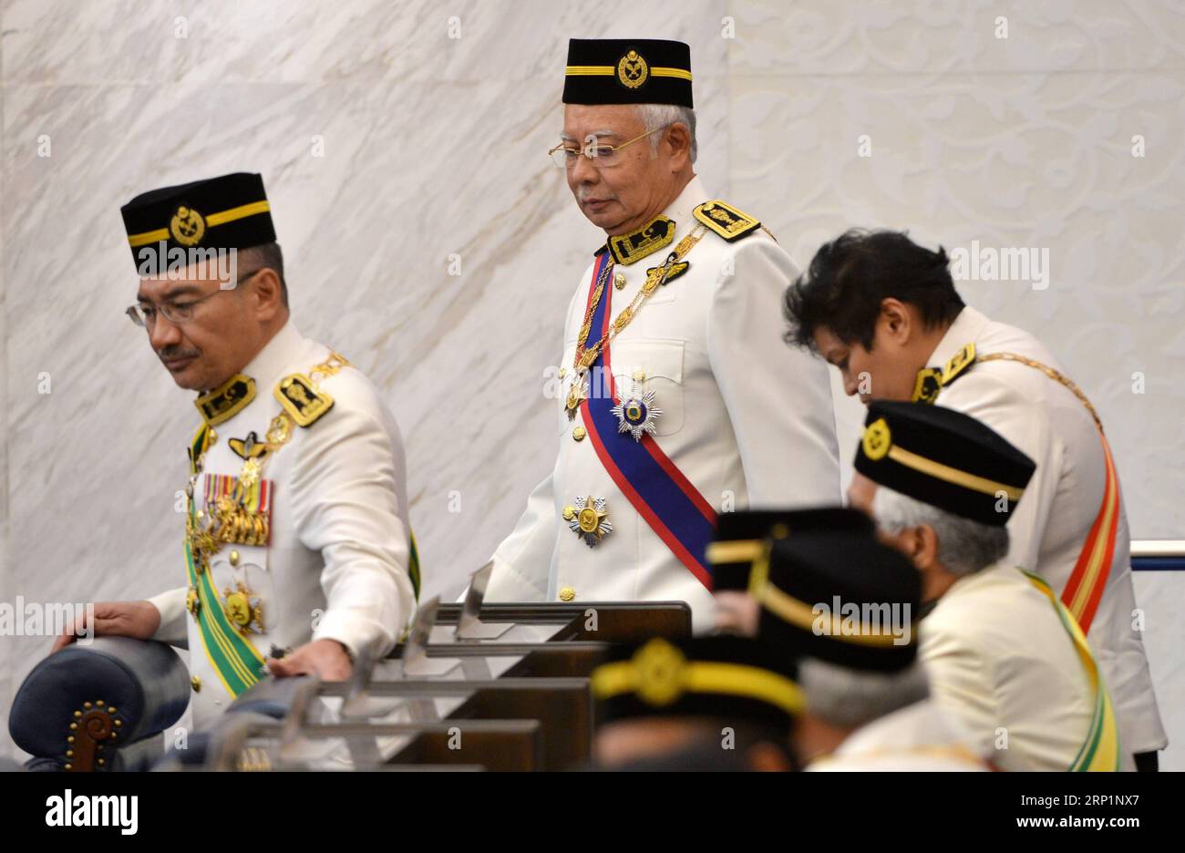 180717 -- KUALA LUMPUR, July 17, 2018 -- Former Malaysian Prime Minister Najib Razak C arrives at the parliament in Kuala Lumpur, Malaysia, on July 17, 2018. Malaysia s new parliament session officially inaugurated on Tuesday.  wtc MALAYSIA-KUALA LUMPUR-NEW PARLIAMENT SESSION ChongxVoonxChung PUBLICATIONxNOTxINxCHN Stock Photo