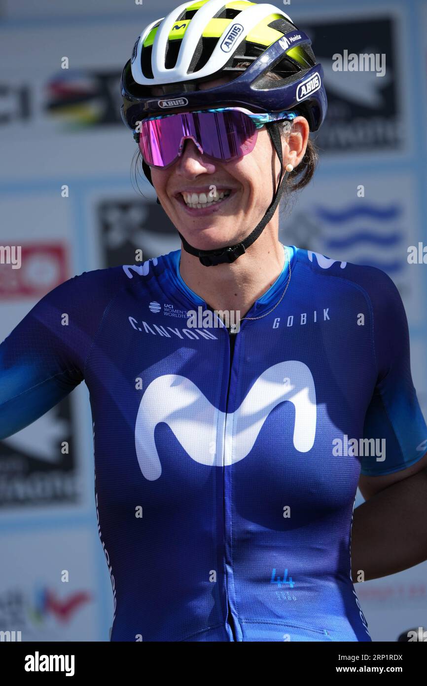 Plouay, France. 02nd Sep, 2023. Aude Biannic of Movistar Team Women during the Classic Lorient Agglomération - Trophée Ceratizit, UCI Women's World Tour cycling race on September 2, 2023 in Plouay, France - Photo Laurent Lairys/DPPI Credit: DPPI Media/Alamy Live News Stock Photo