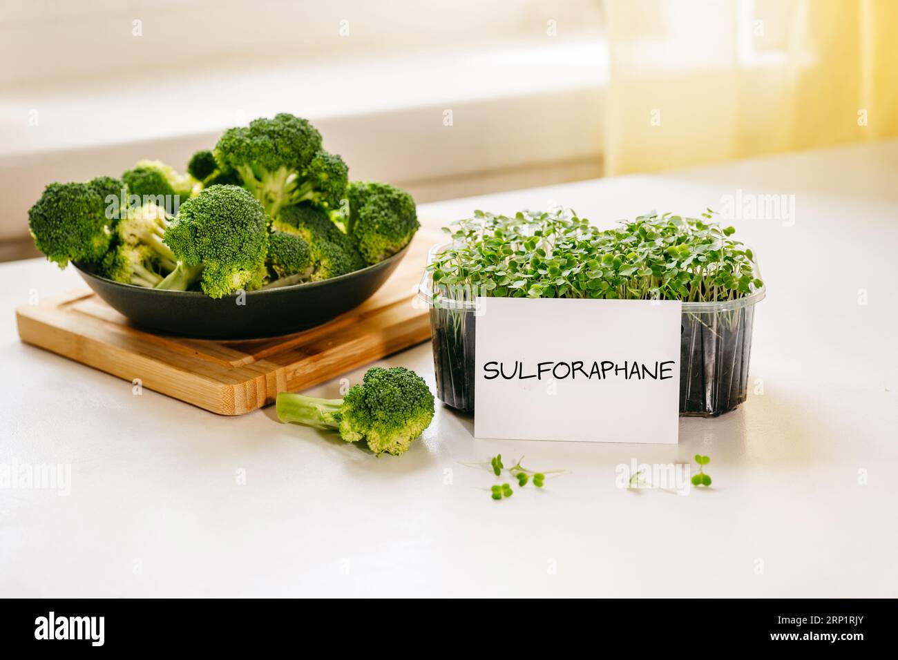 Superfood broccoli sprouts and cabbage rich in sulforaphane a