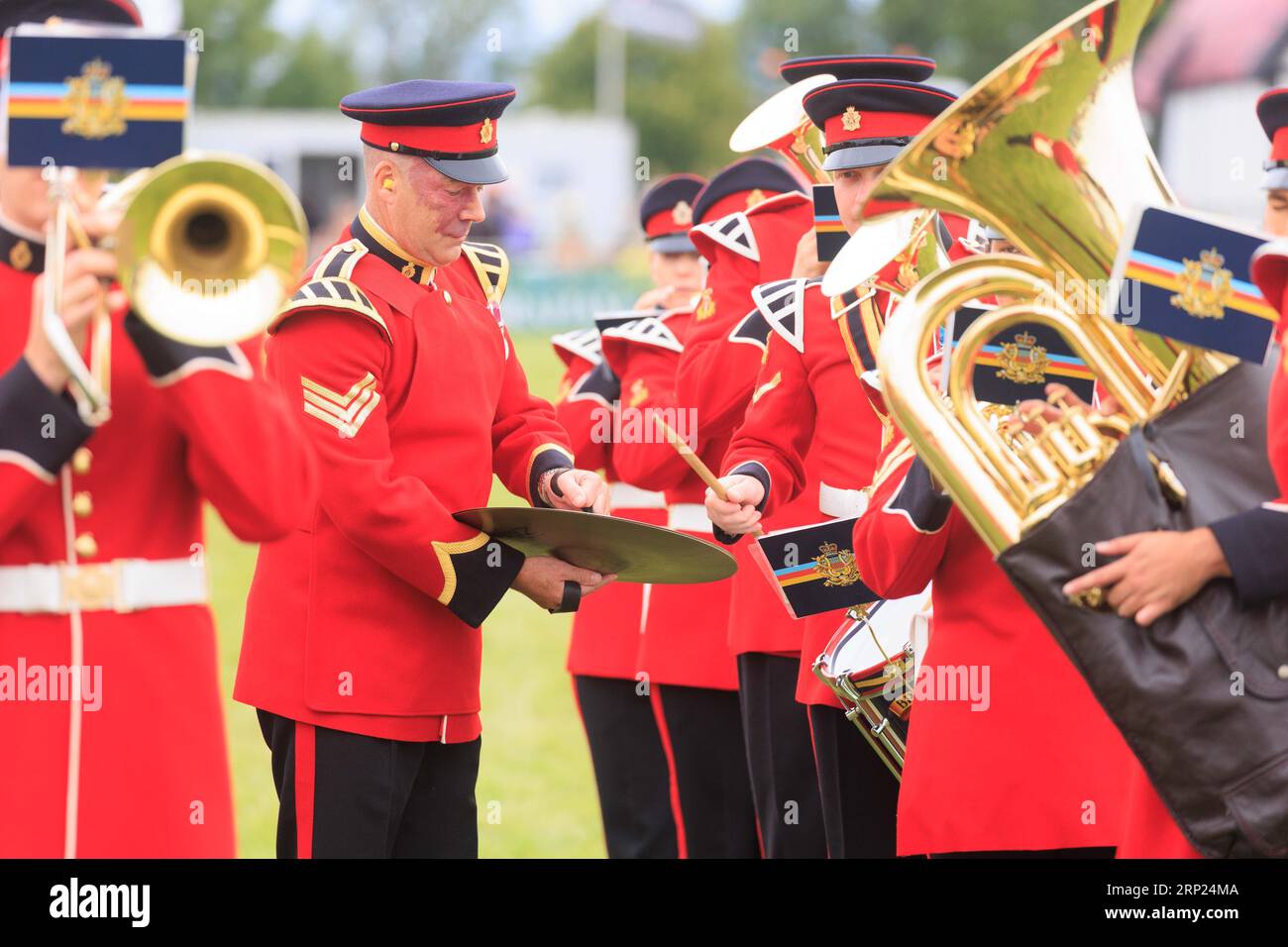 31st August 2023 The British Army Band Tidworth playing at Bucks County Show Stock Photo