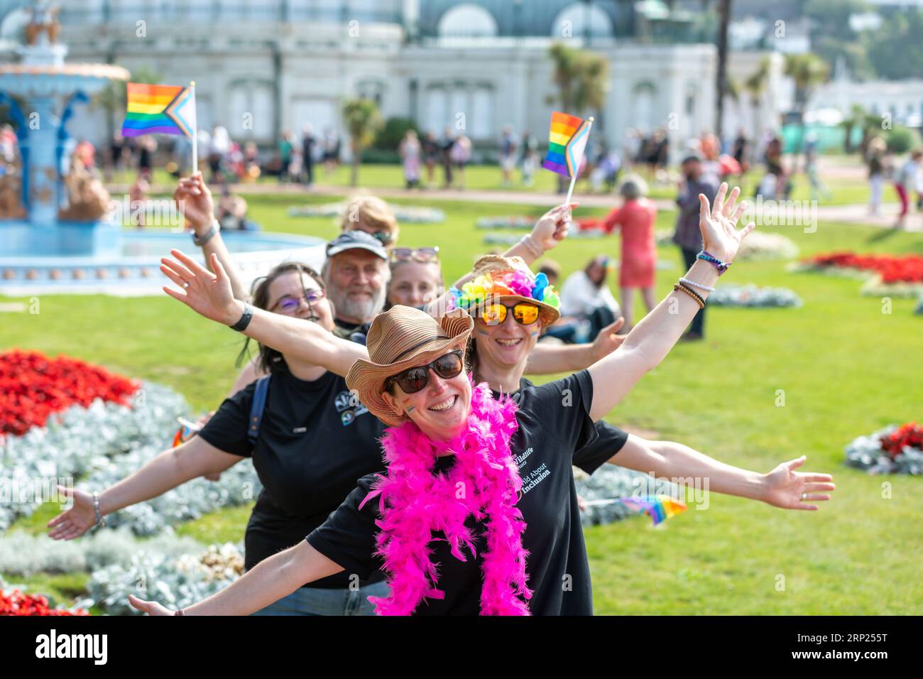 Torquay, UK. 2nd Sep, 2023. Thousands of people enjoy the return of Torbay LGBT Pride, after an absence of 10 years without such an event. Credit: Thomas Faull/Alamy Live News Stock Photo