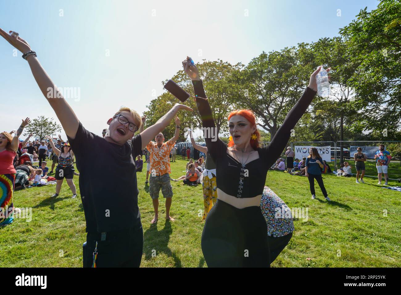 Torquay, UK. 2nd Sep, 2023. Thousands of people enjoy the return of Torbay LGBT Pride, after an absence of 10 years without such an event. Credit: Thomas Faull/Alamy Live News Stock Photo