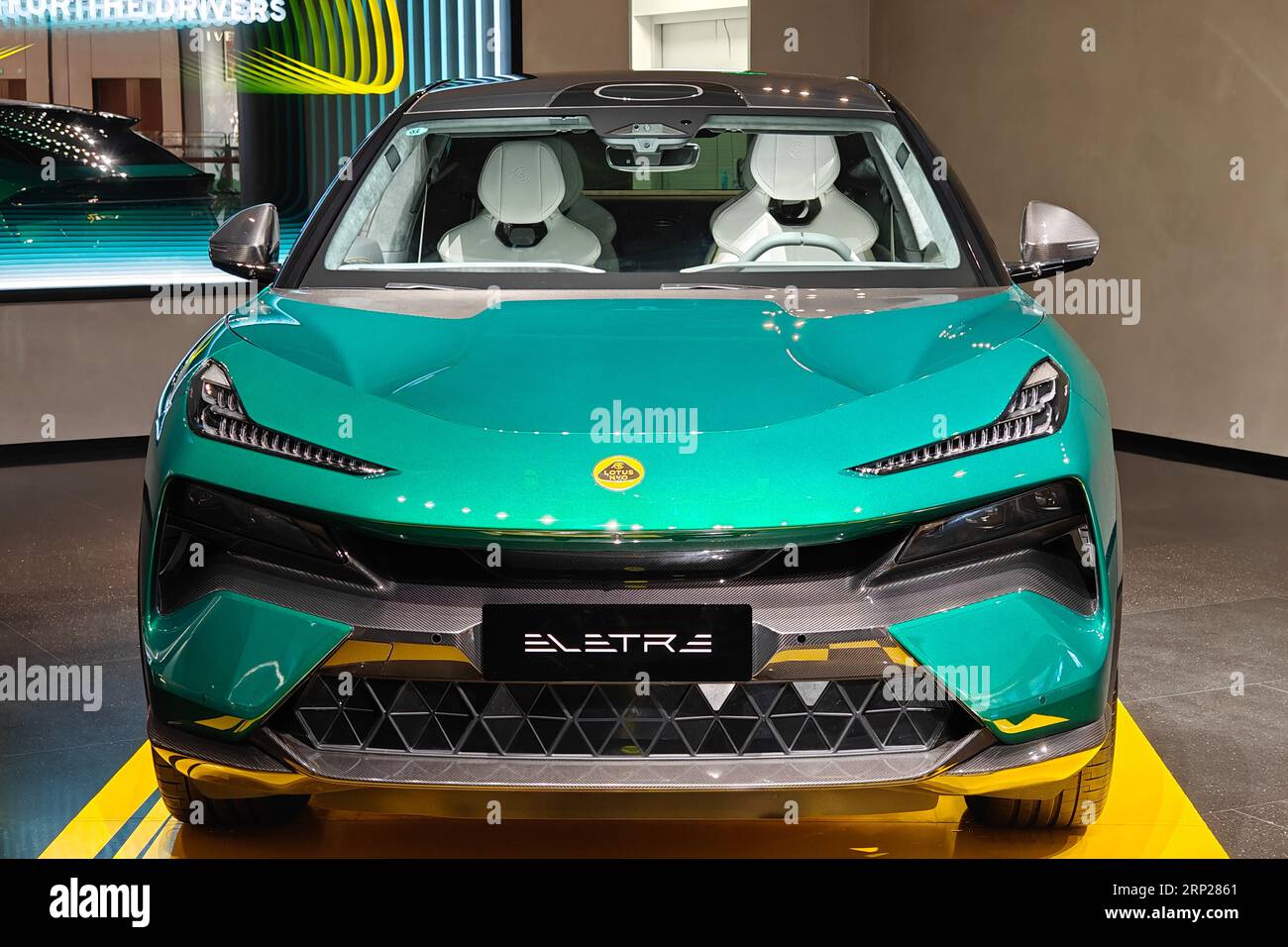 SHANGHAI, CHINA SEPTEMBER 3, 2023 A LOTUS new energy vehicle is