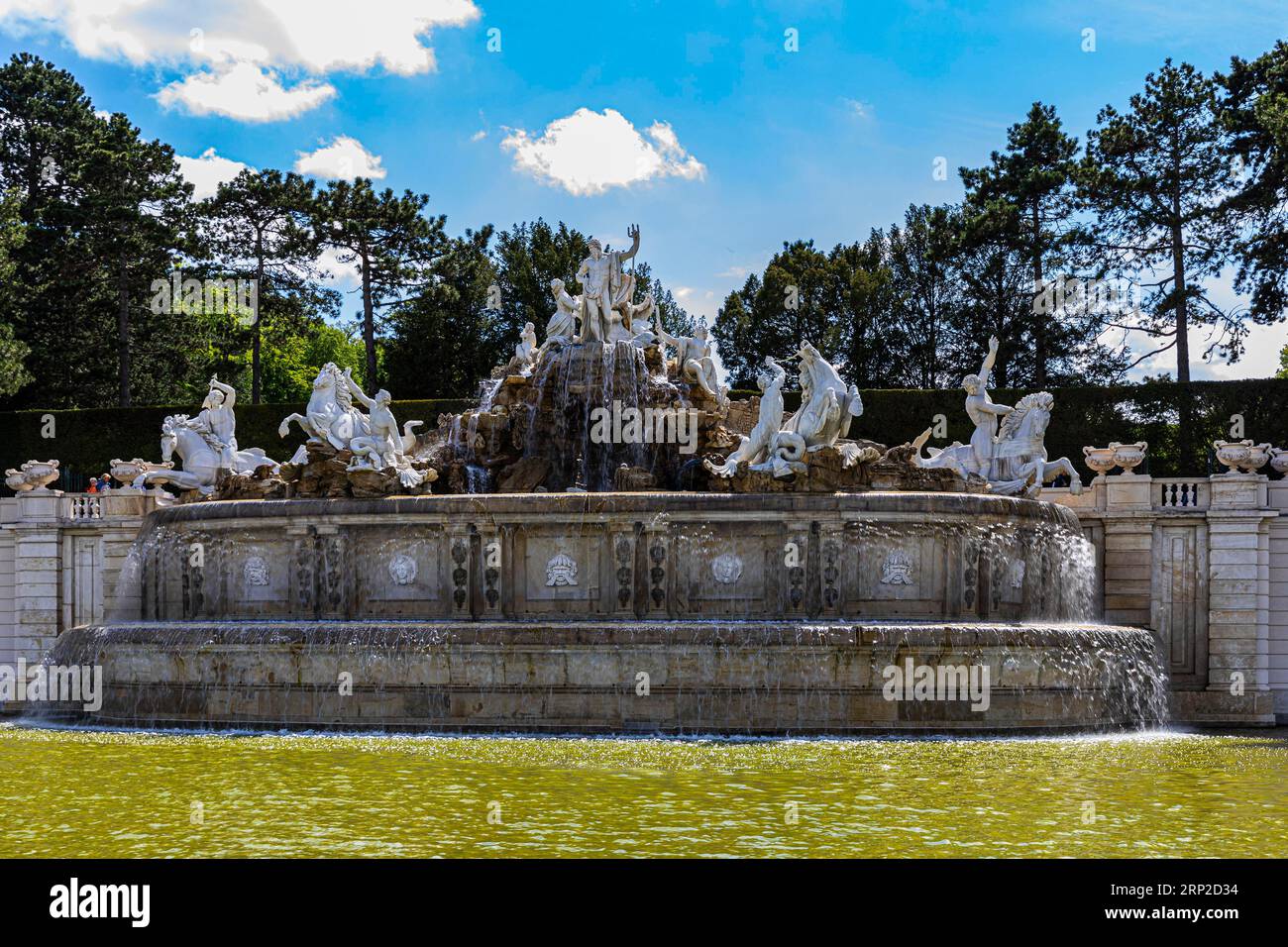 Neptune Fountain In Schoenbrunn Palace Park Vienna Austria Stock neptune-fountain-in-schoenbrunn-palace-park-vienna-austria-stock