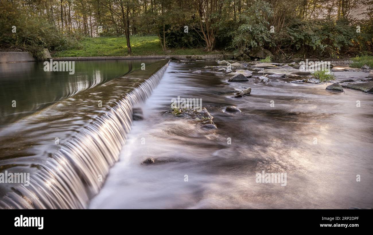 Mountain river waterfall. Beautiful natural background of stones and ...