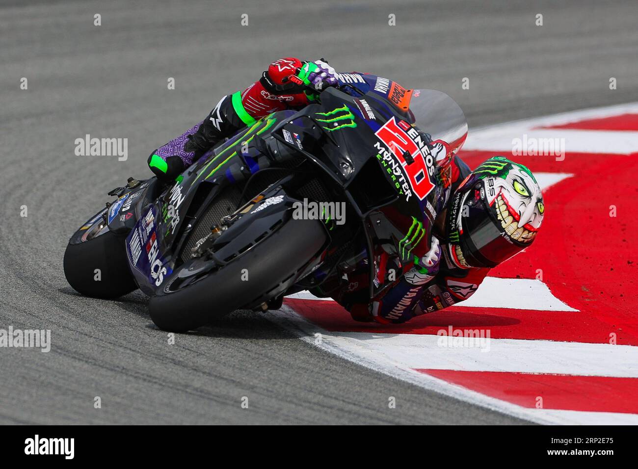 Barcelona, Spain. 2nd Sep, 2023. Fabio Quartararo from France of Monster Energy Yamaha MotoGP Team with Yamaha during the motoGP Sprint race of MotoGP Gran Premi Energi Monster de Catalunya at Circuit de Barcelona-Catalunya in Barcelona. (Credit Image: © David Ramirez/DAX via ZUMA Press Wire) EDITORIAL USAGE ONLY! Not for Commercial USAGE! Stock Photo