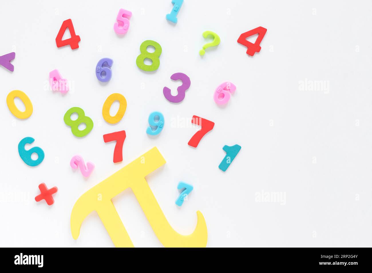Colourful math numbers pi symbol Stock Photo Alamy