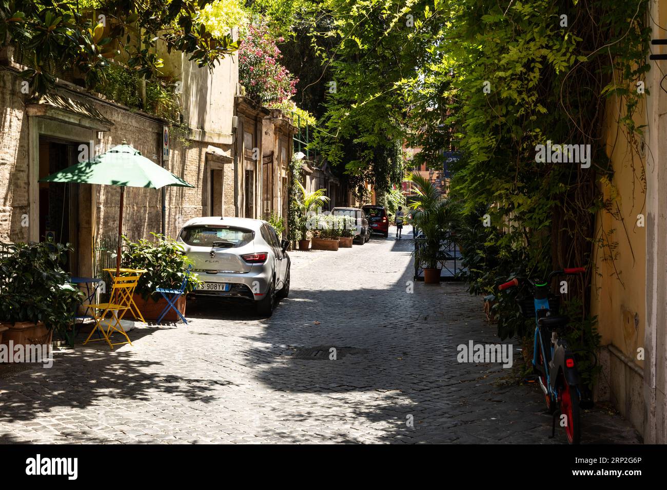 Alley in Rome, Italy Stock Photo