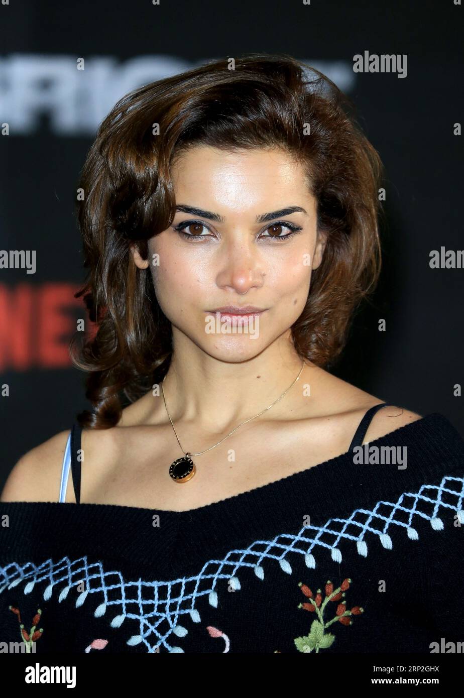 Amber Rose Revah attends the European Premiere of 'Bright' held at BFI