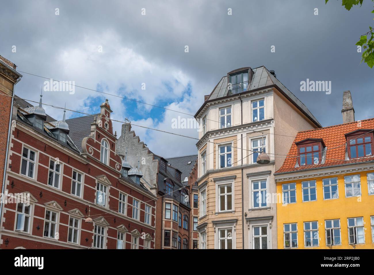 Traditional Buildings - Danish Architecture - Copenhagen, Denmark Stock Photo