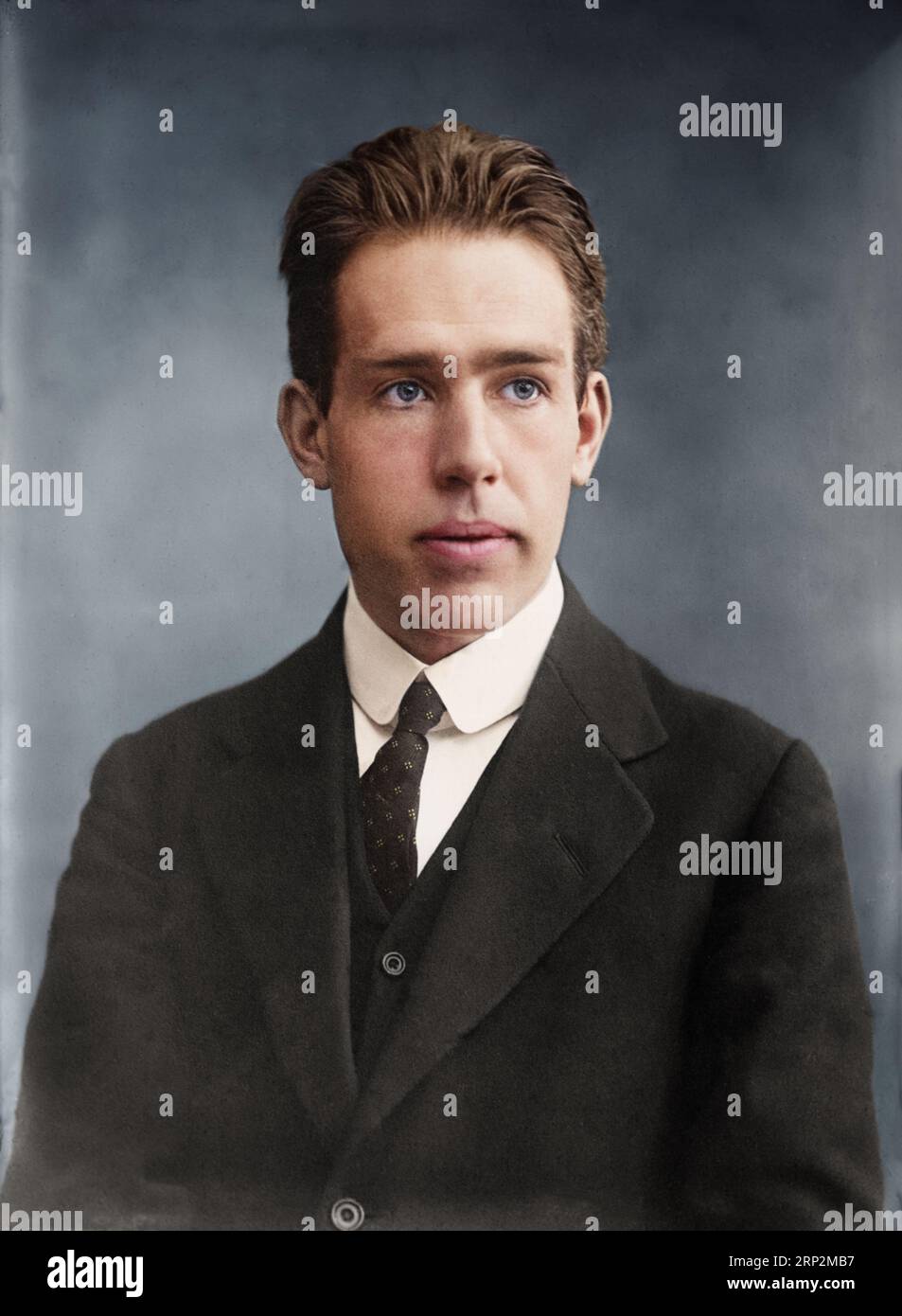 Prof. Niels Bohr. Circa 1910. LoC states the date to be around 1920-25 but based on his appearance, the photograph is closer to 1910. Stock Photo