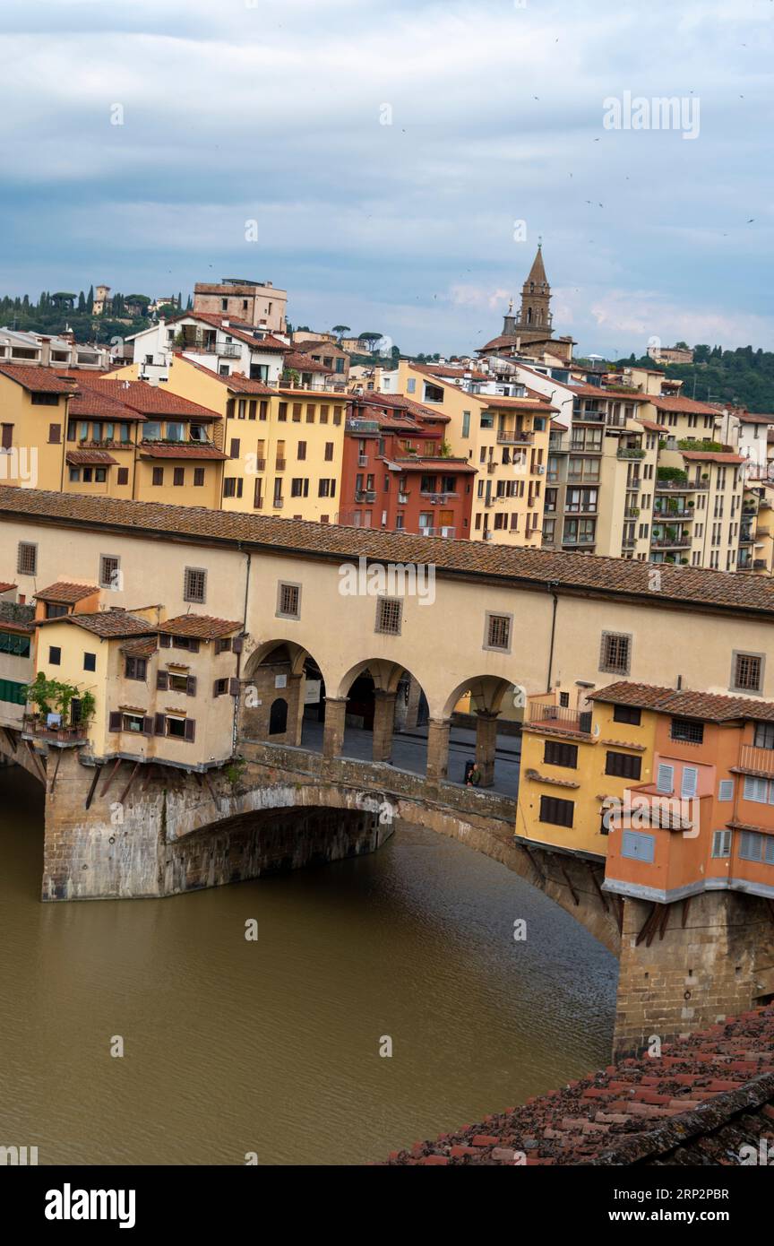 The oldest surviving medieval bridge (Ponte Vecchio) with its Roman ...
